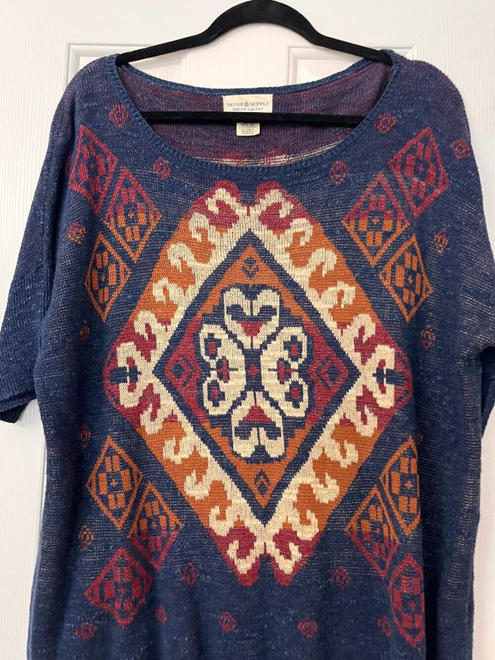 Ralph Lauren - Denim & Supply - lightweight knit pullover, multi-colored, size L